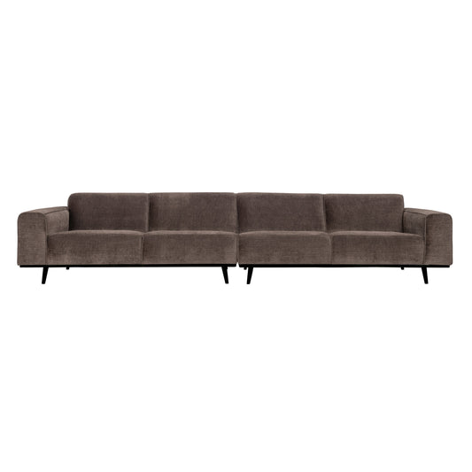 BEPUREHOME | Statement XL - 4-Sitzer-Sofa, 372 cm Flat Rib Taupe