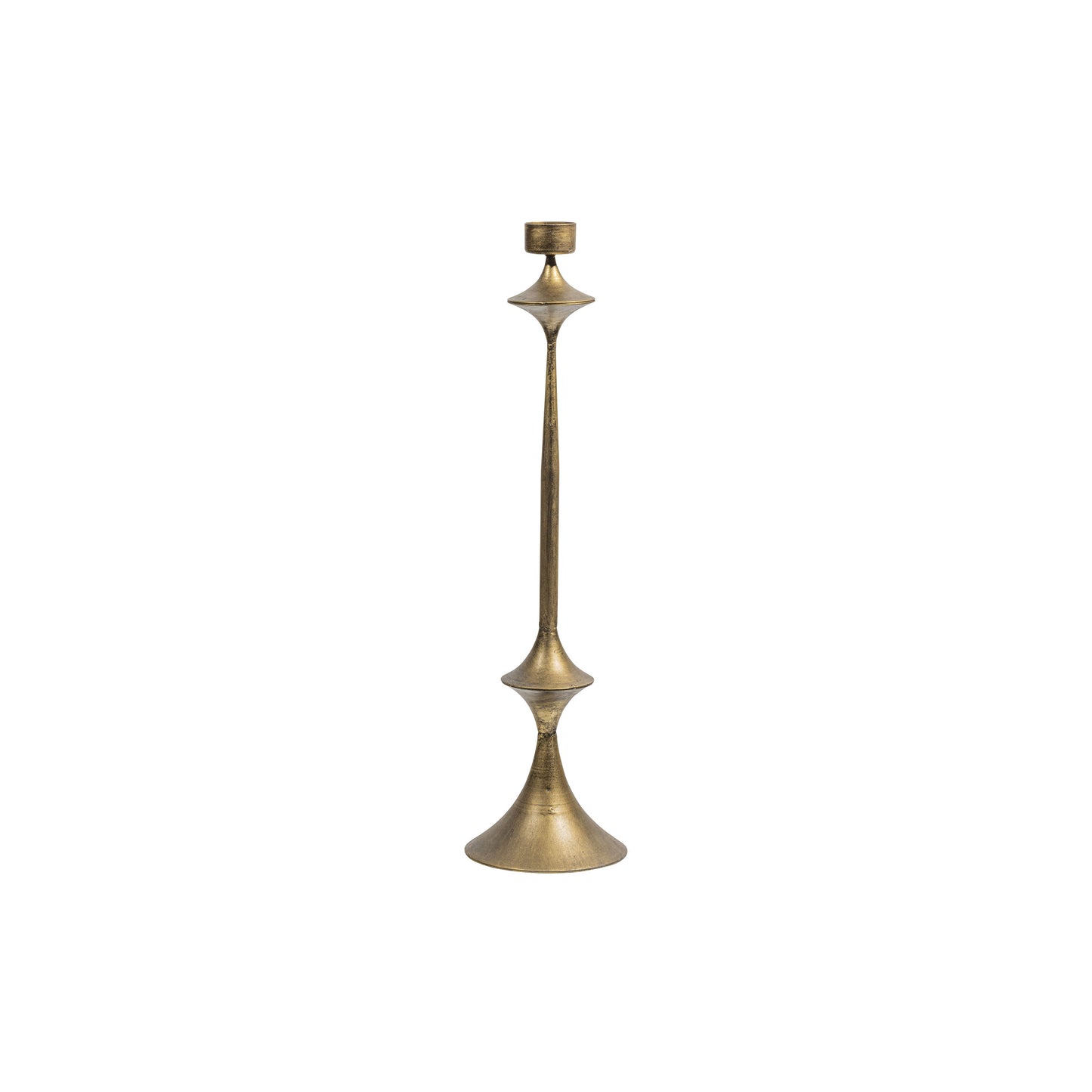 BEPUREHOME | Buff - Kerzenständer, 74cm Metall Antik Messing