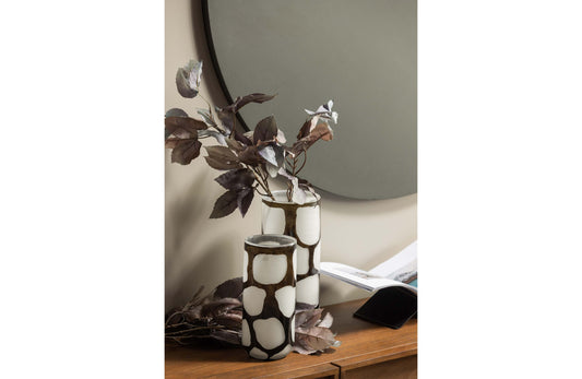 WOOOD Exklusiv | Blair Handmade - Vase, Glas Xl Schwarz/Weiß
