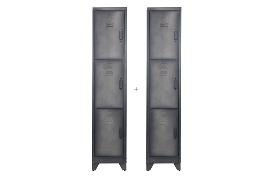 HOLZ | 2er-Set - Cas - Cabinet, Metal Black
