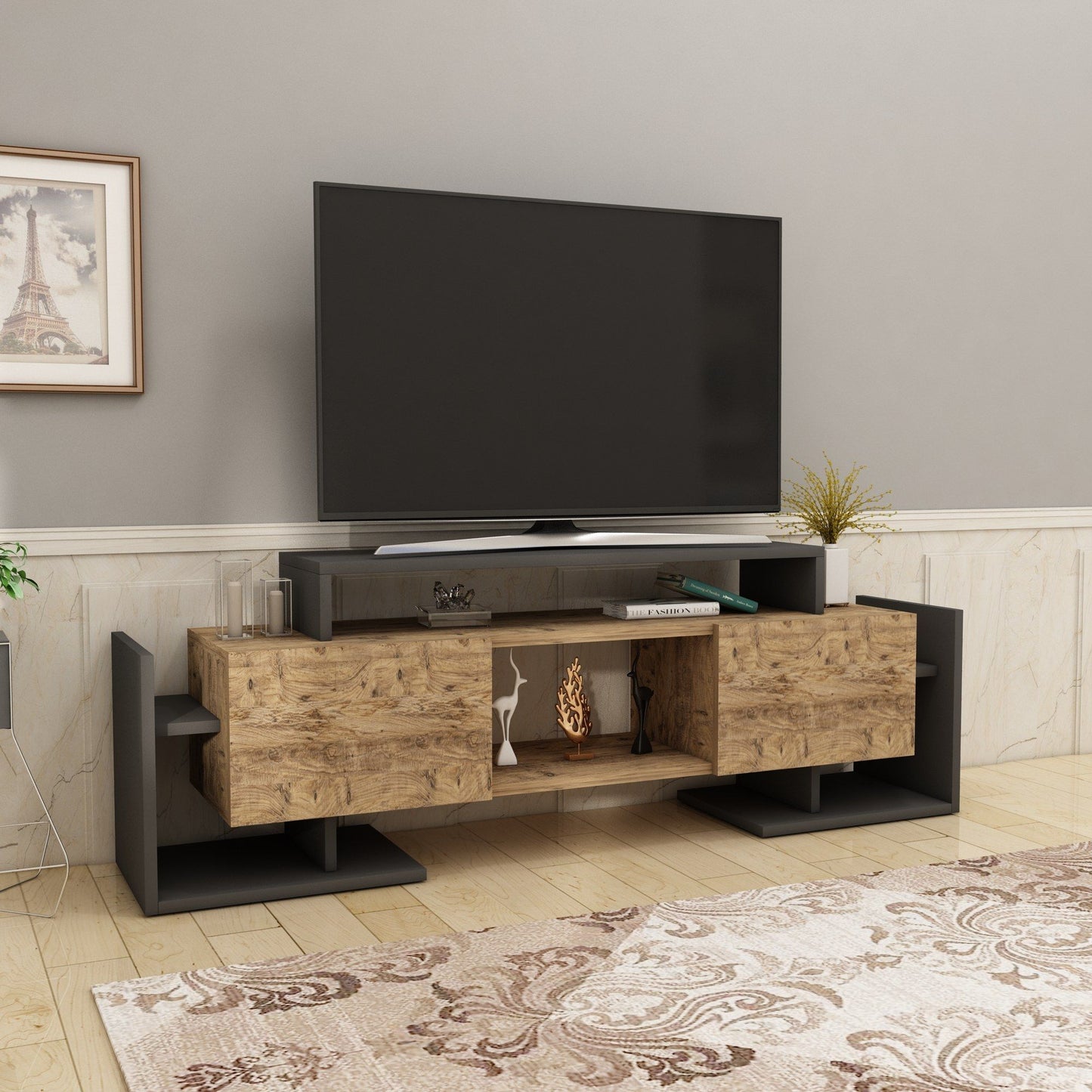 Eylil - Antracit, Atlantic Pine - TV Stand