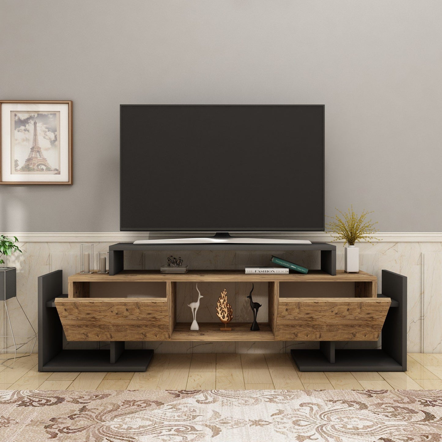 Eylil - Antracit, Atlantic Pine - TV Stand