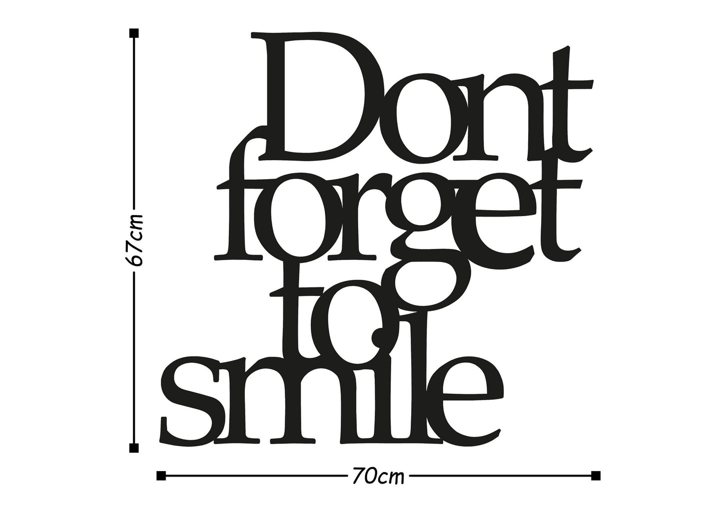 TAKK Dont Forget To Smile - NordlyHome.dk