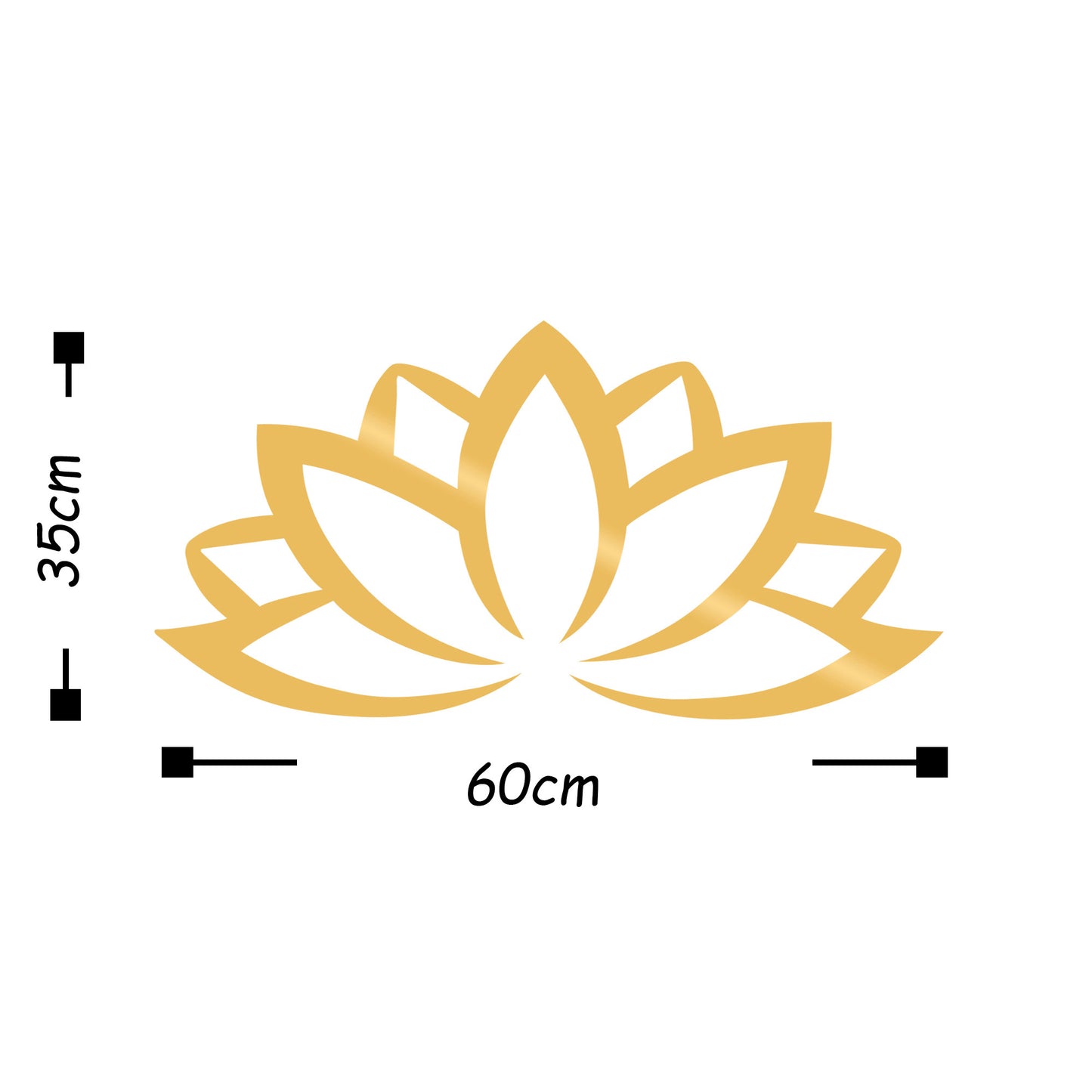 TAKK Lotus Flower 2 - Gold - NordlyHome.dk