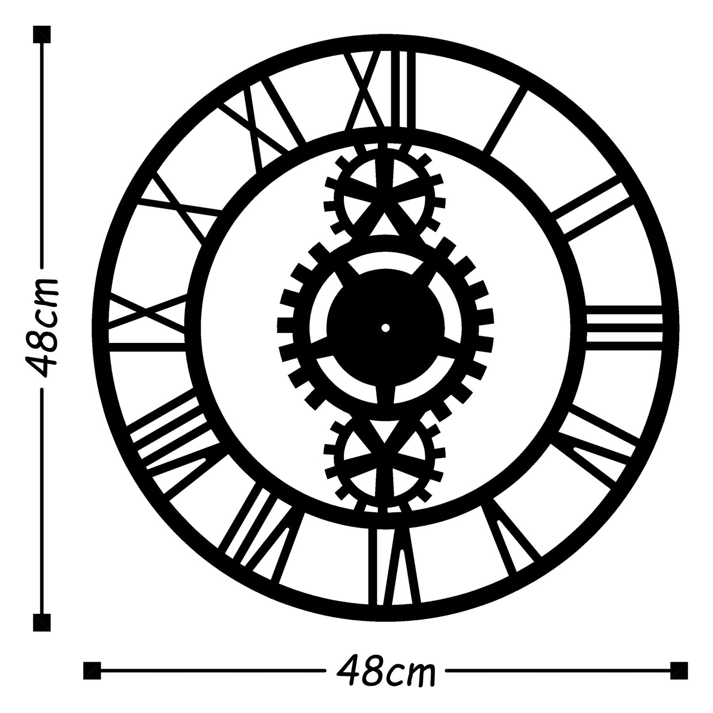 TAKK Metal Wall Clock 3 - Black - NordlyHome.dk