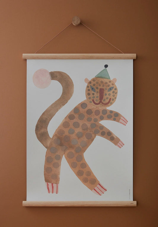 Poster 50x70 - Stehender Leopard Elvis - Moira Frith