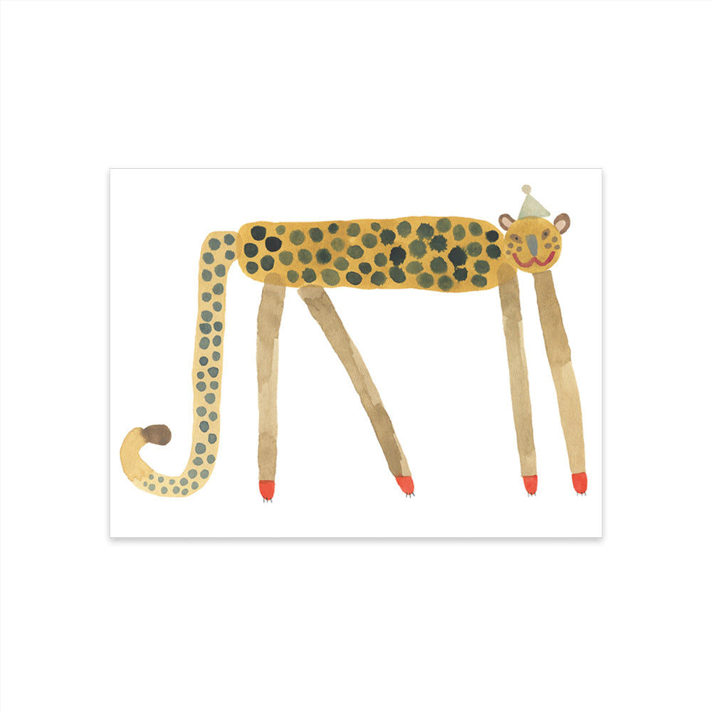 Poster 30x40 - Lächelnder Leopard Elvis - Moira Frith