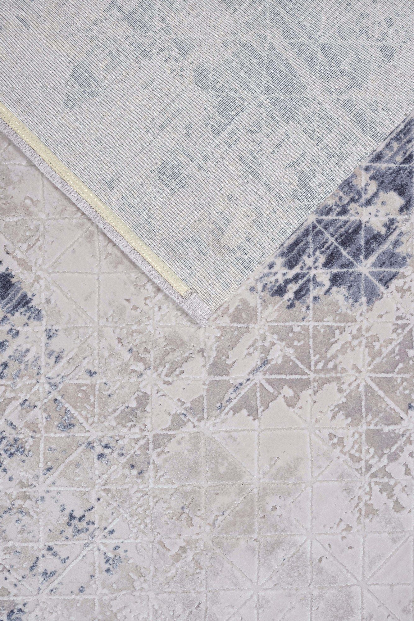 Hyeres 3702 - Mørkeblå Tæppe (160 x 230)