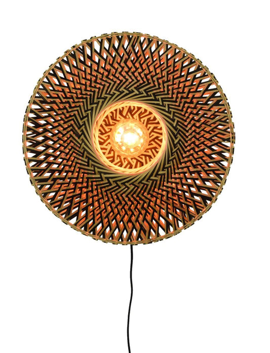 Væglampe Bali dia.44x12cm sort/naturlig, S