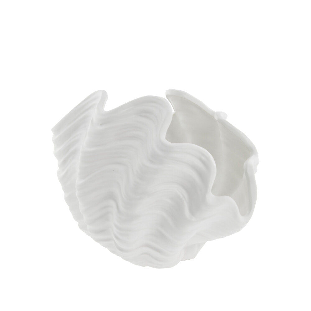 Sheline musling vase 26x19,5 cm. hvid
