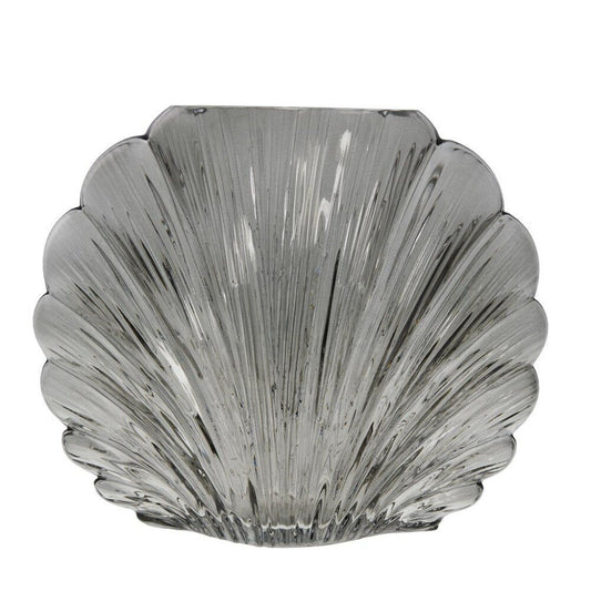 Dornia glas vase H21 cm. mørkegrå