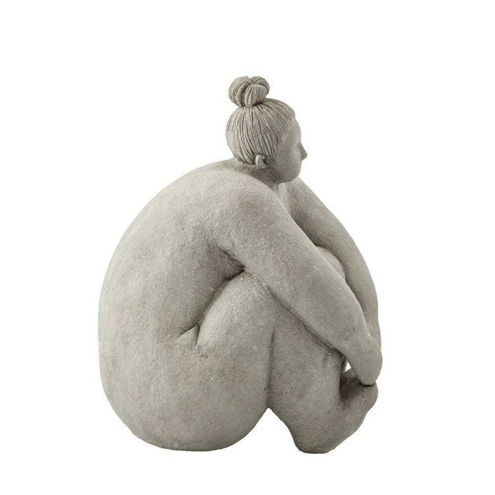 Serafina Kvinde figur H24 cm. grå