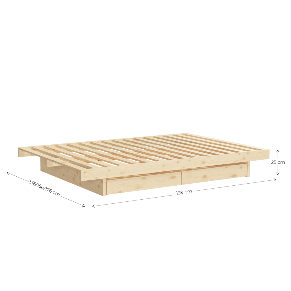 KANSO BED RAW 140 X 200-10
