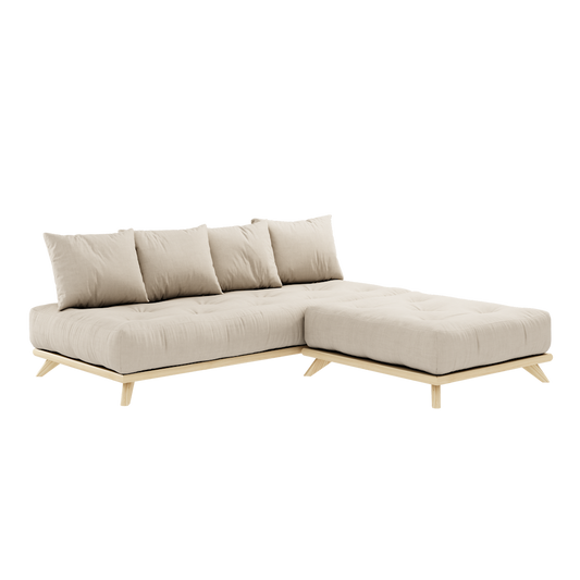 SENZA DAYBED CLEAR LACQUERED W. SENZA DAYBED MATTRESS SET BEIGE-1