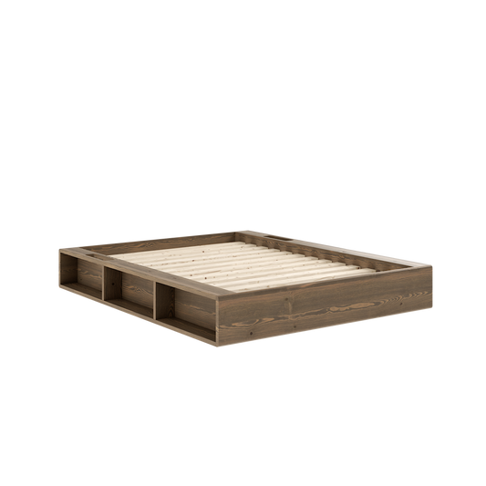 ZIGGY BED CAROB BROWN LACQUERED 140 X 200-0