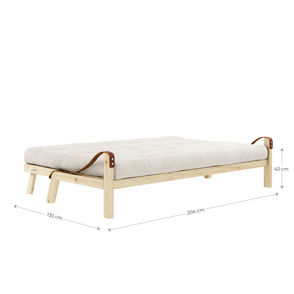 POETRY WHITE LACQUERED W. 5-LAYER MIXED MATTRESS MOCCA-4