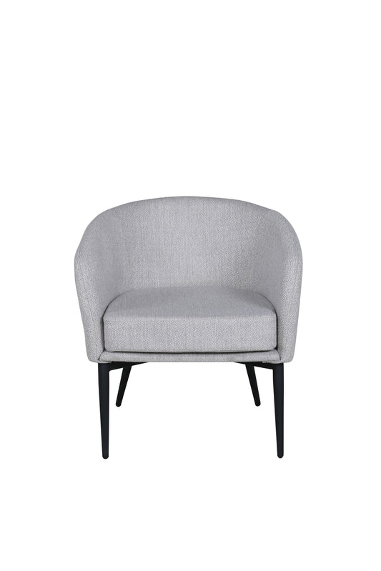Venture-Design | Fluffy Lounge Chair - Schwarz / Grauer Stoff