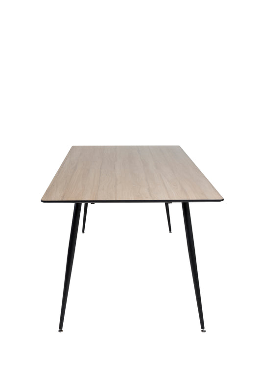 Venture-Design | Silar Esstisch - 180 cm - "Wood Look" Melamin / Schwarze Beine