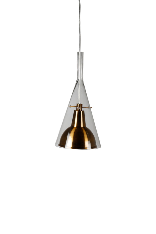 Venture-Design | Sirius Deckenleuchte Klarglas mit goldfarbenem Stahl D25*H40