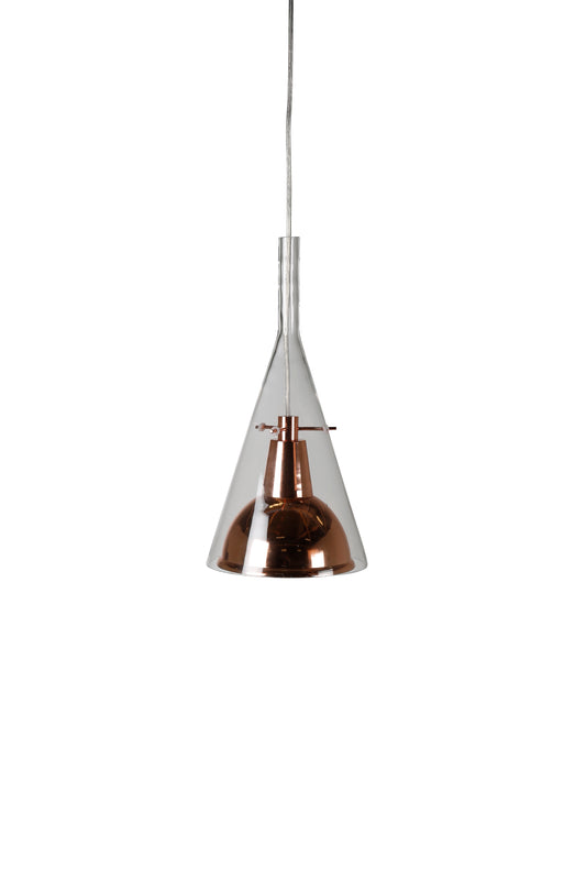 Venture-Design | Sirius Deckenleuchte Klarglas mit kupfernem Stahl D25*H40