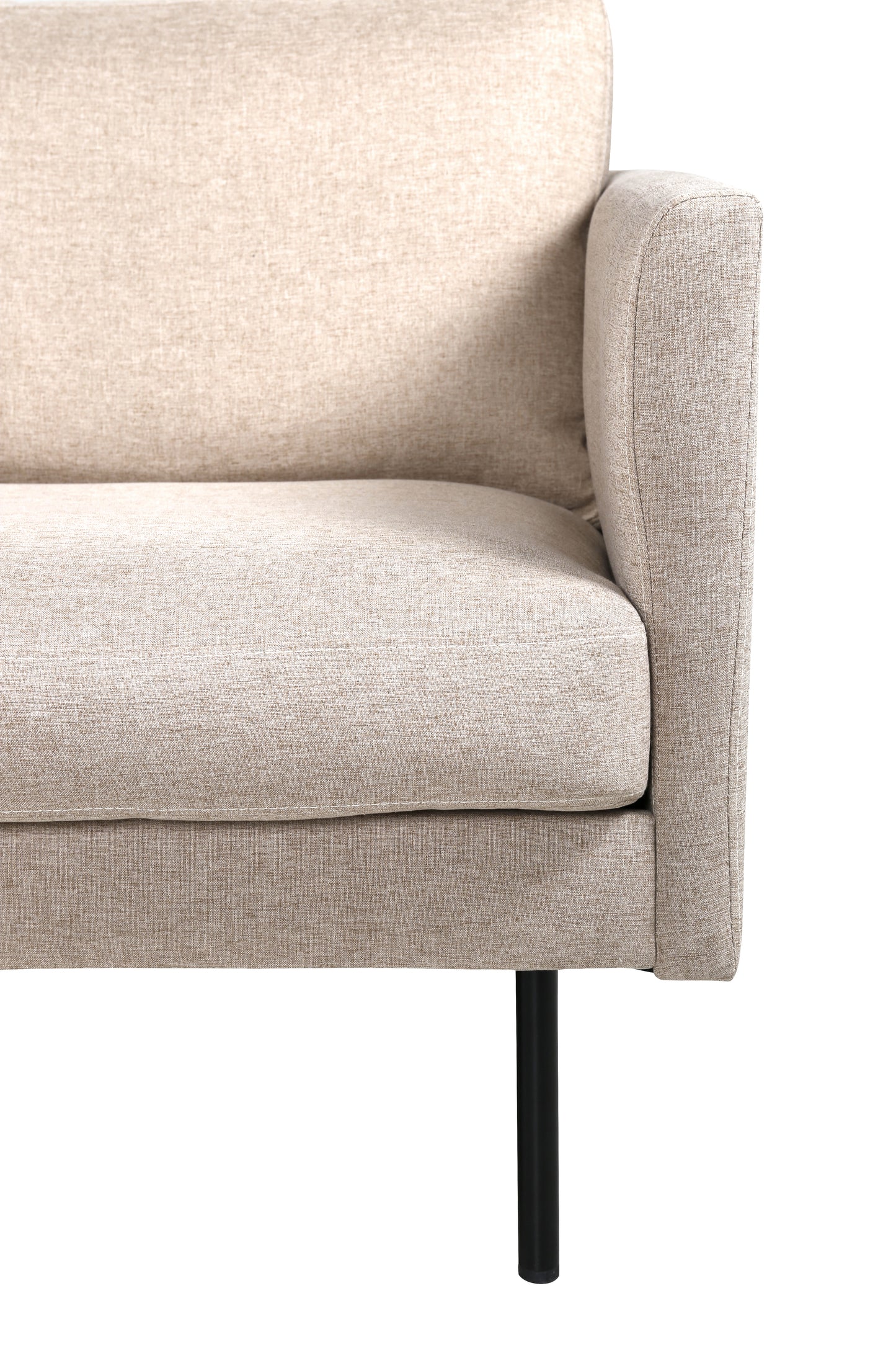 Venture-Design | Zoom 2-Personen-Sofa - Schwarzer / beiger Stoff