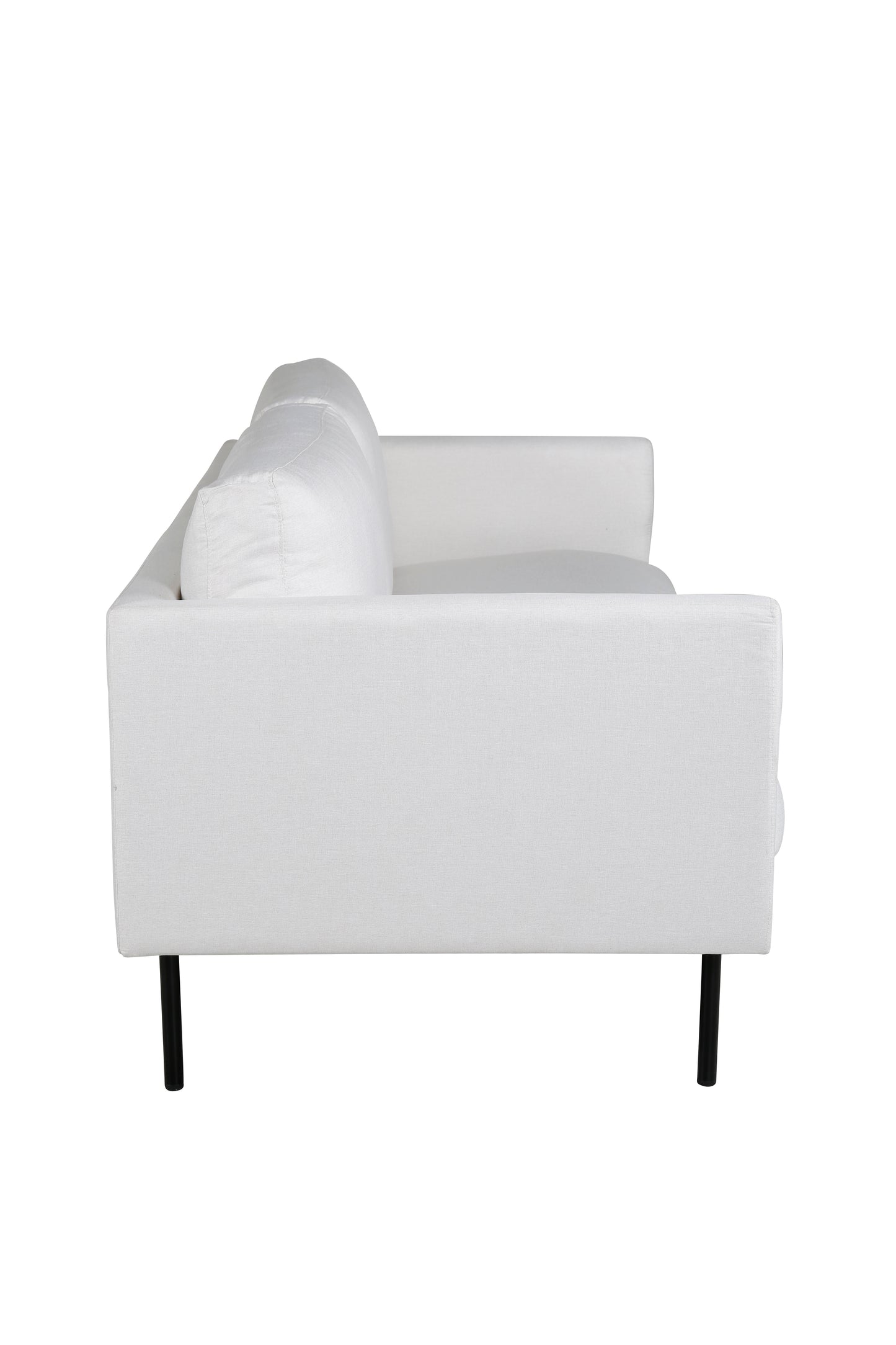 Venture-Design | Zoom 2-Personen-Sofa - Schwarz / hellbeiger Stoff