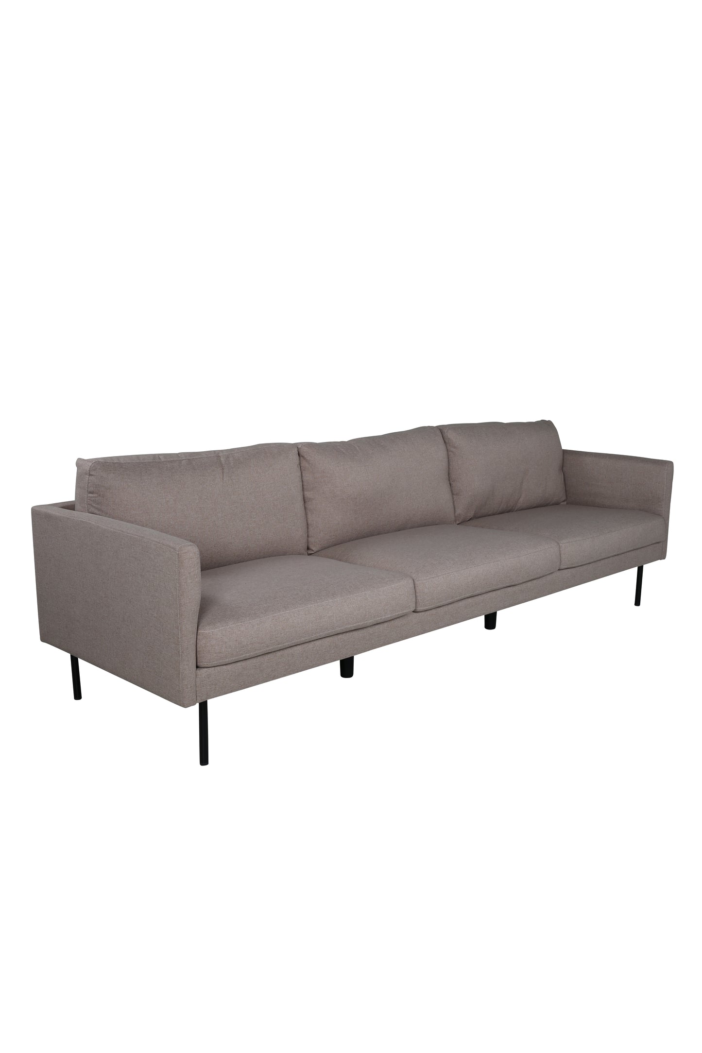 Venture-Design | Zoom 3-Sitzer-Sofa - Schwarz / Brauner Stoff