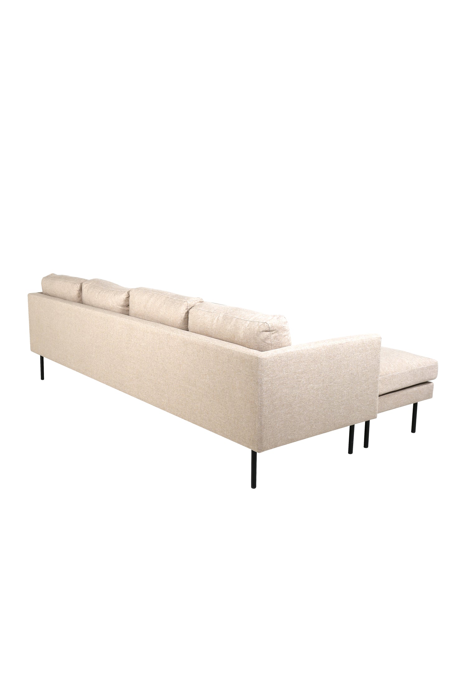 Venture-Design | Zoom U-Sofa - Schwarz / Brauner Stoff
