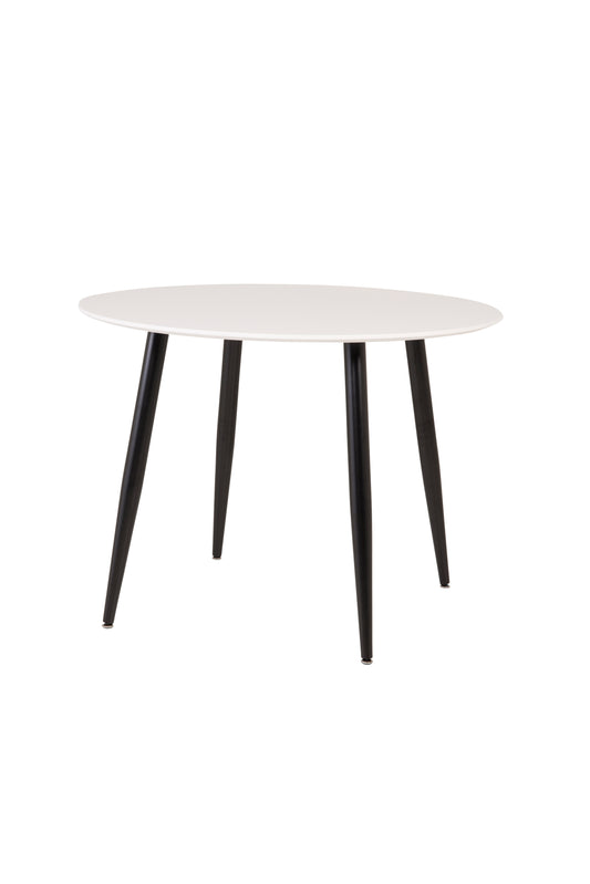 Venture-Design | Plaza - Runder Tisch 100 cm Weiß / Schwarz