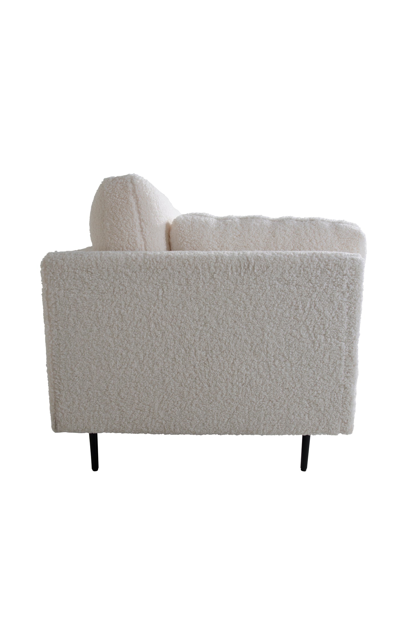 Venture-Design | Boom 3-Personen-Sofa - Teddy-Stoff Weiß