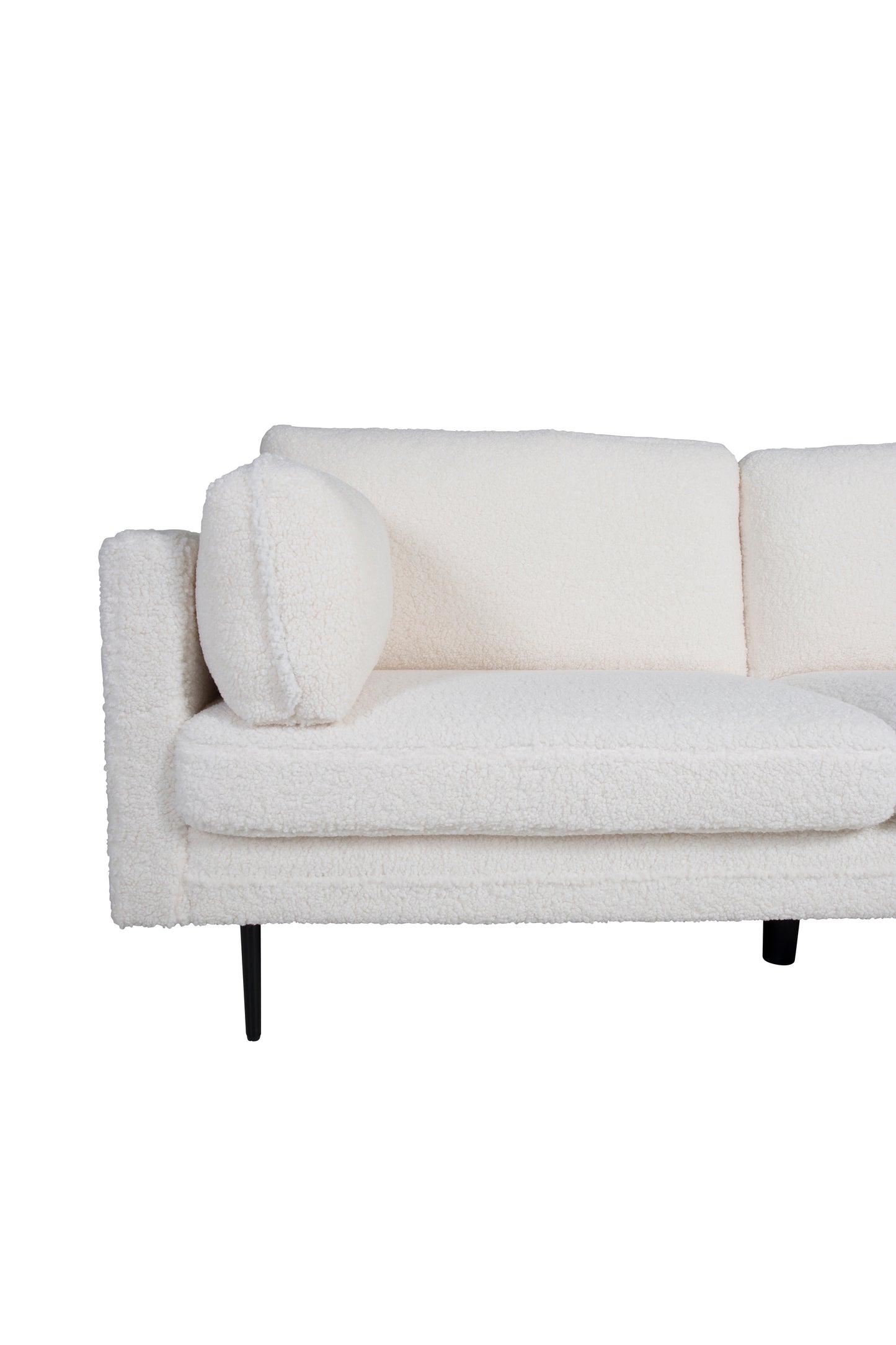 Venture-Design | Boom 3-Personen-Sofa - Teddy-Stoff Weiß