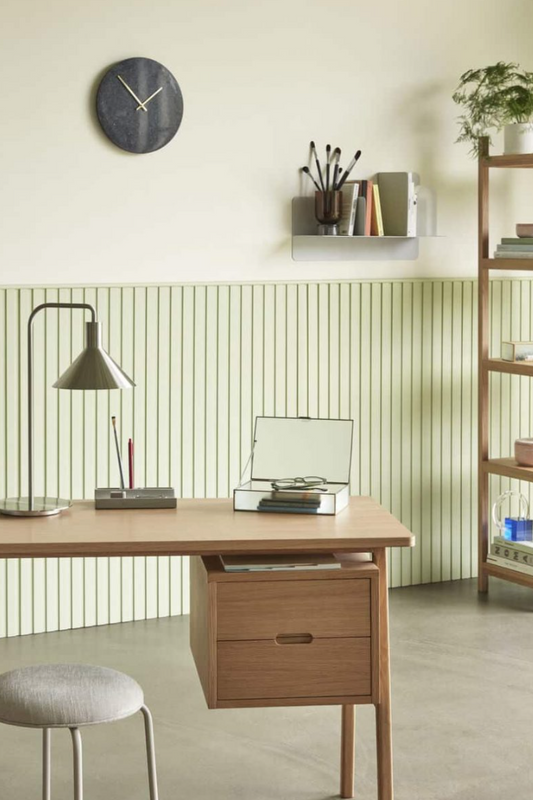 Schreibtisch mit Schubladen, Eiche, Eichenbassen, Natur