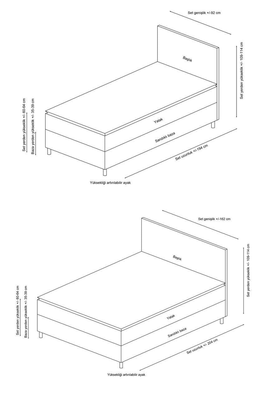 Orina 160 x 200 - Brown - Double Bed Base & Headboard