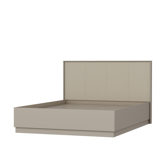 Kale 160 x 200 - Stone - Double Bed Base & Headboard