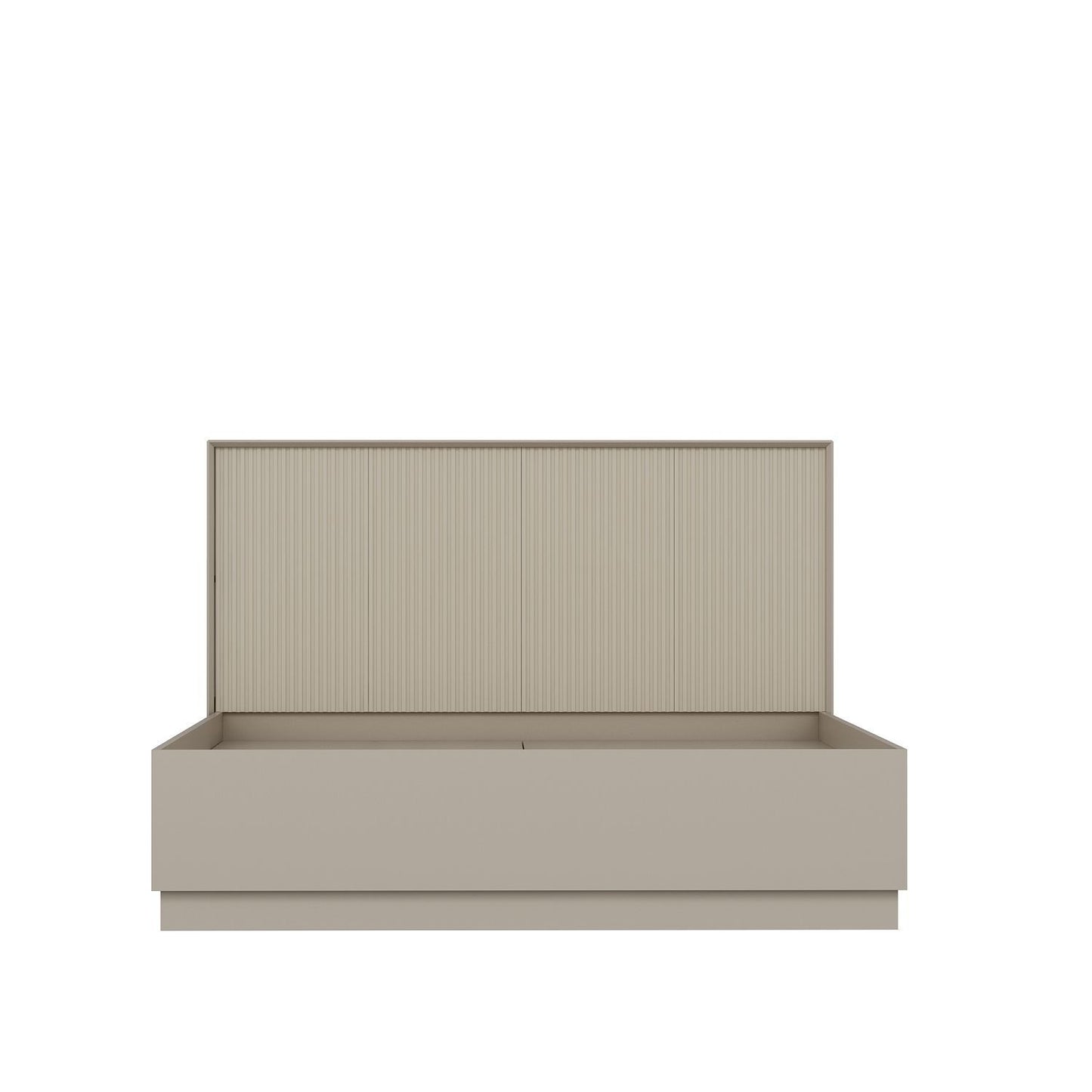 Kale 160 x 200 - Stone - Double Bed Base & Headboard