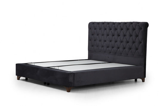 Deluxe 140 x 200 - Anthracite - Double Bed Base & Headboard
