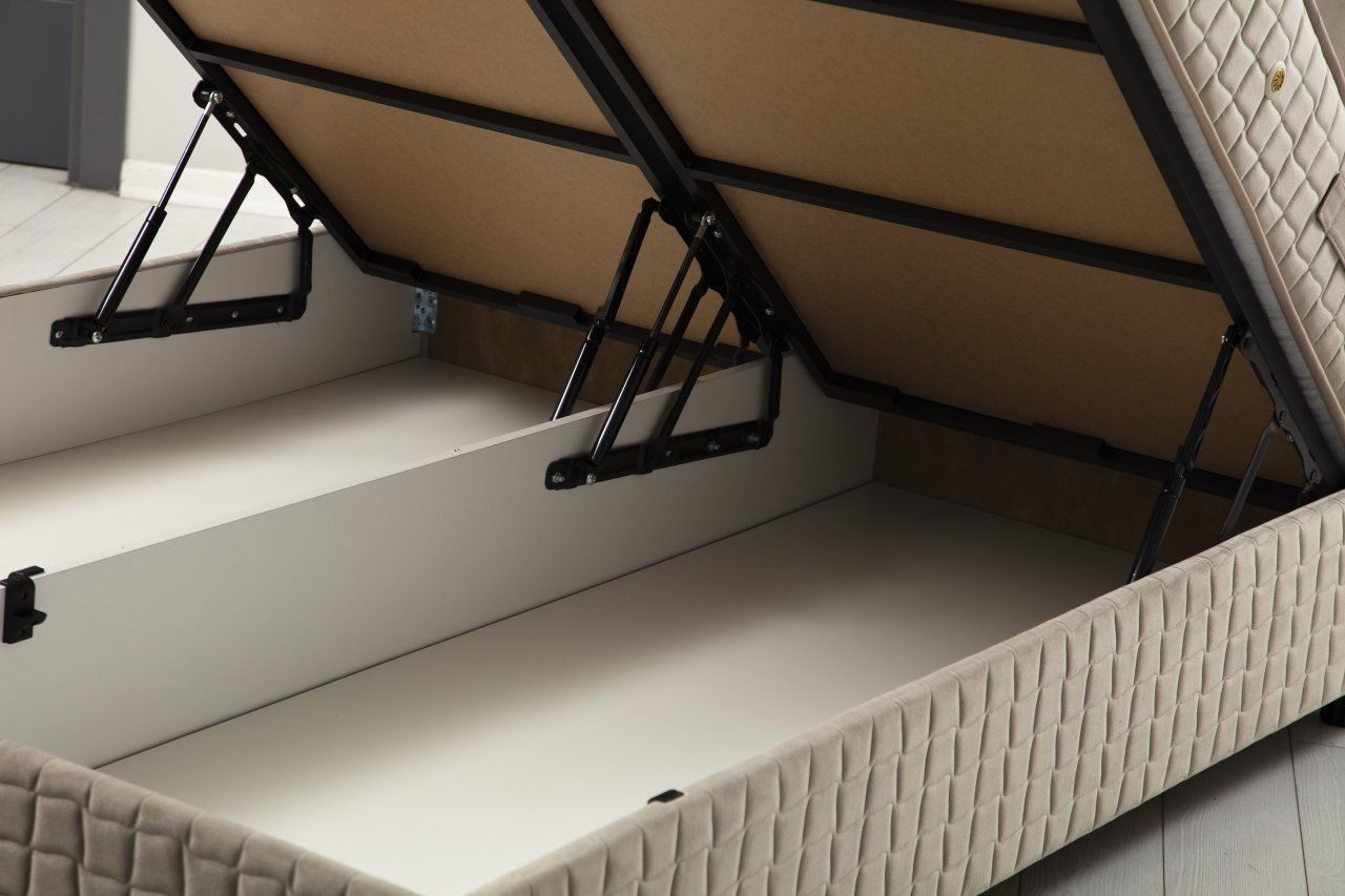 Safir 160 x 200 - Brown - Double Bed Base & Headboard