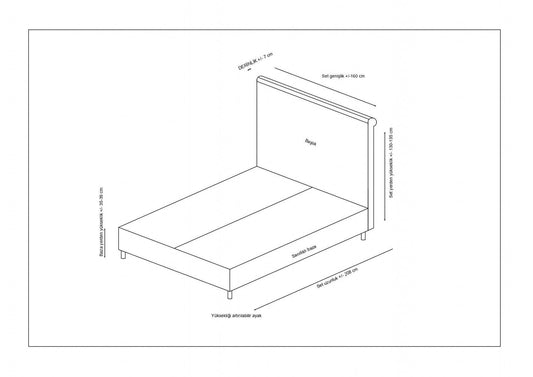 Sonata 120 x 200 - Anthracite - Single Bed Base & Headboard