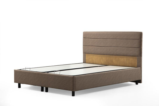 Orina 140 x 200 - Brown - Double Bed Base & Headboard