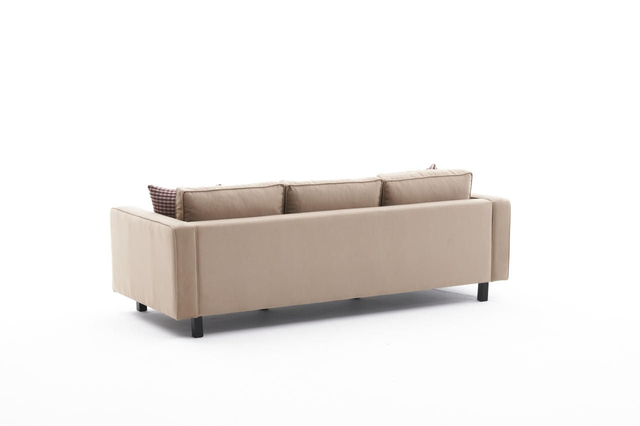 Kale Velvet - Creme - 3-sæders sofa