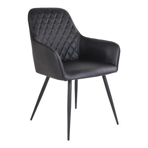 Stuhl in schwarzem künstlichen Leder