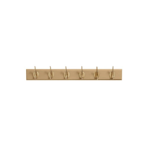 Garderobe in Holz mit 6 Messingrissen - 60 cm - Kamel