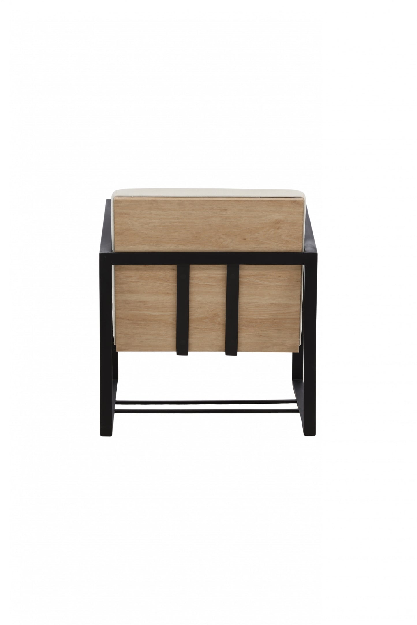 Venture-Design | Kansas Lounge Chair - Leinenstoff in Schwarz / Off-White