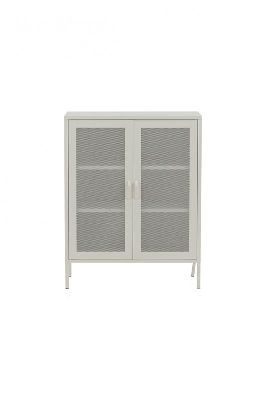 Venture-Design | Misha - Low Cabinet Mesh-Türen - Weiß