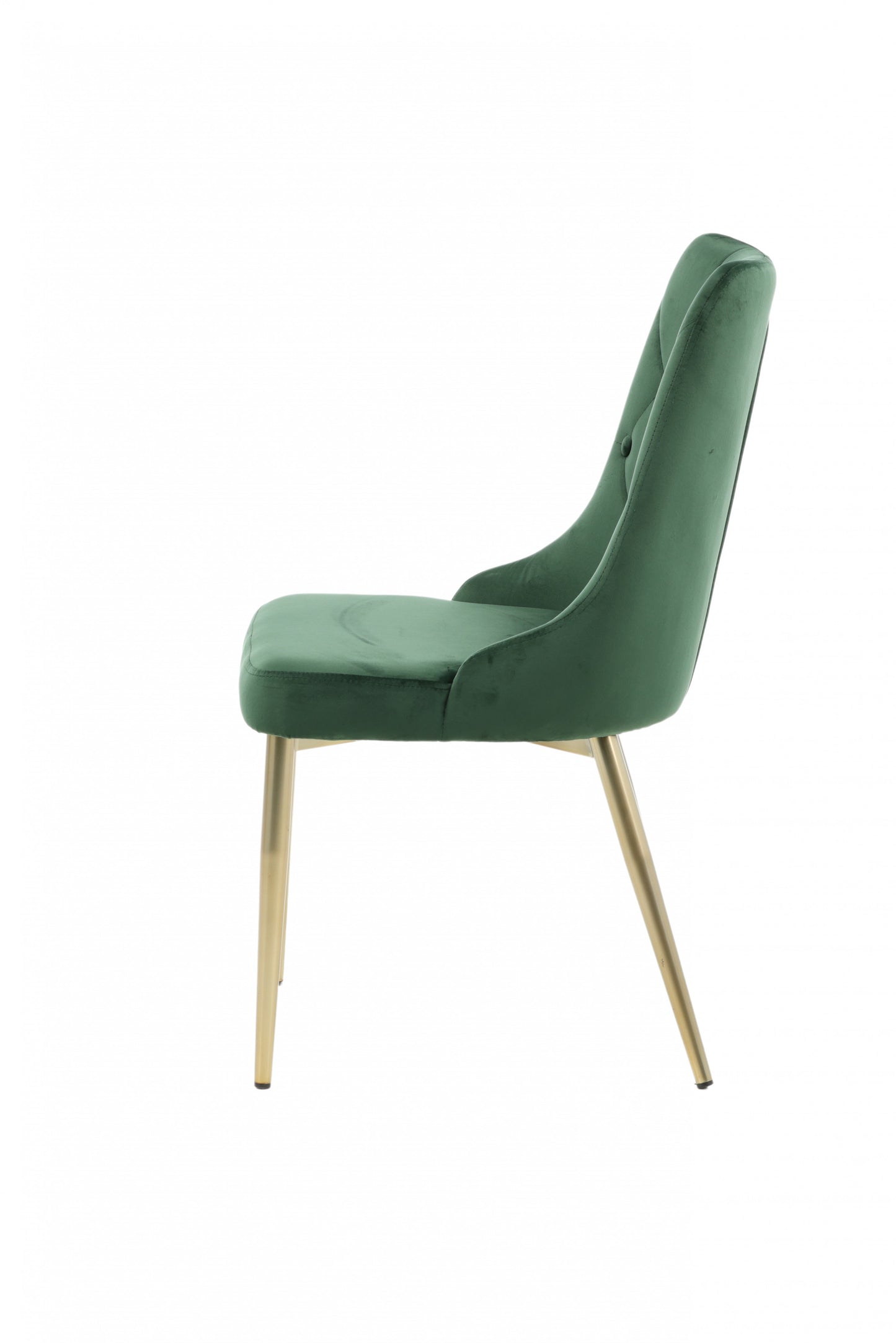 Venture-Design | Velour Deluxe Chair - Moosgrün/Matte Messingbeine