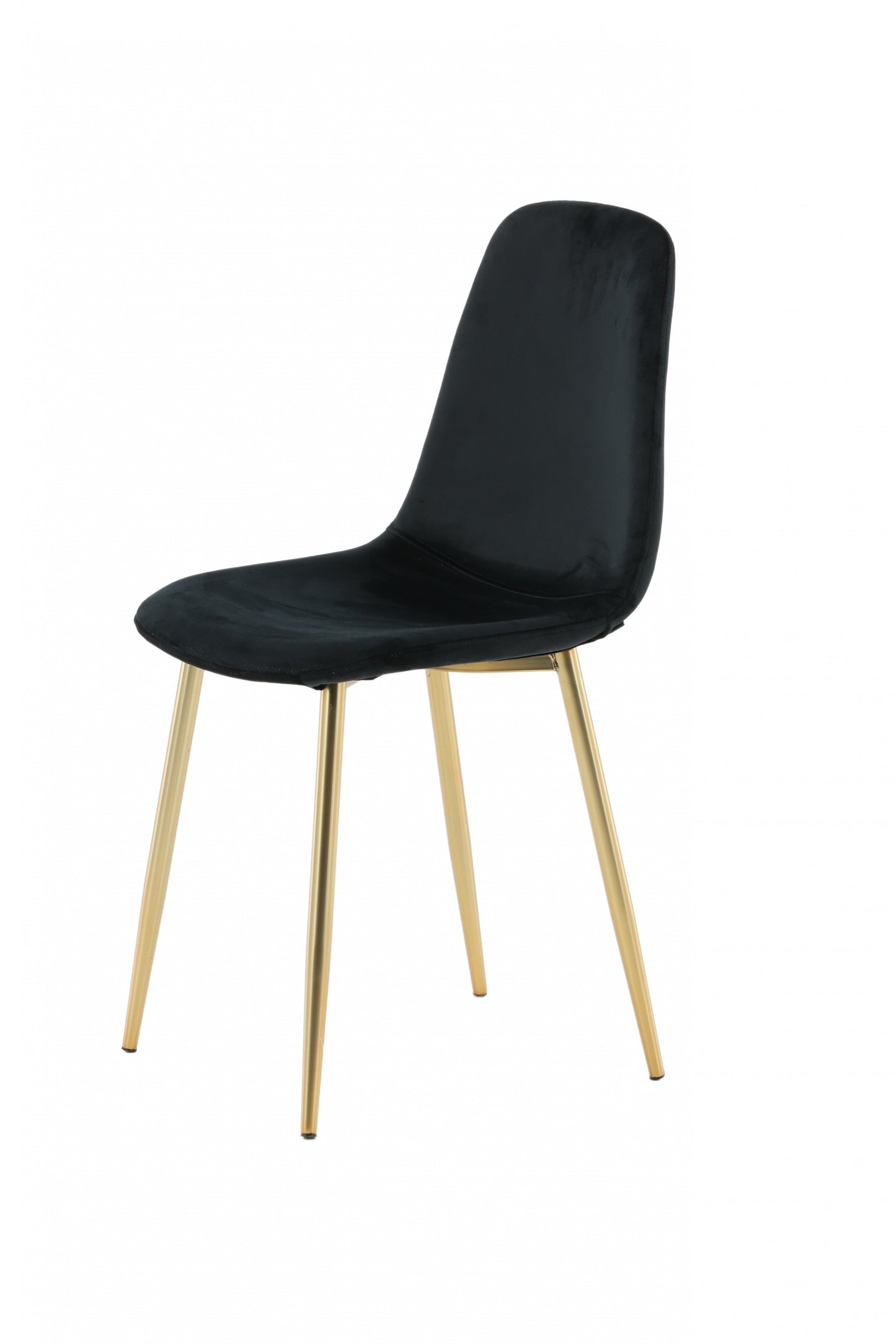 Venture-Design | Polar Chair - Schwarzer Velours / Beine aus mattem Messing