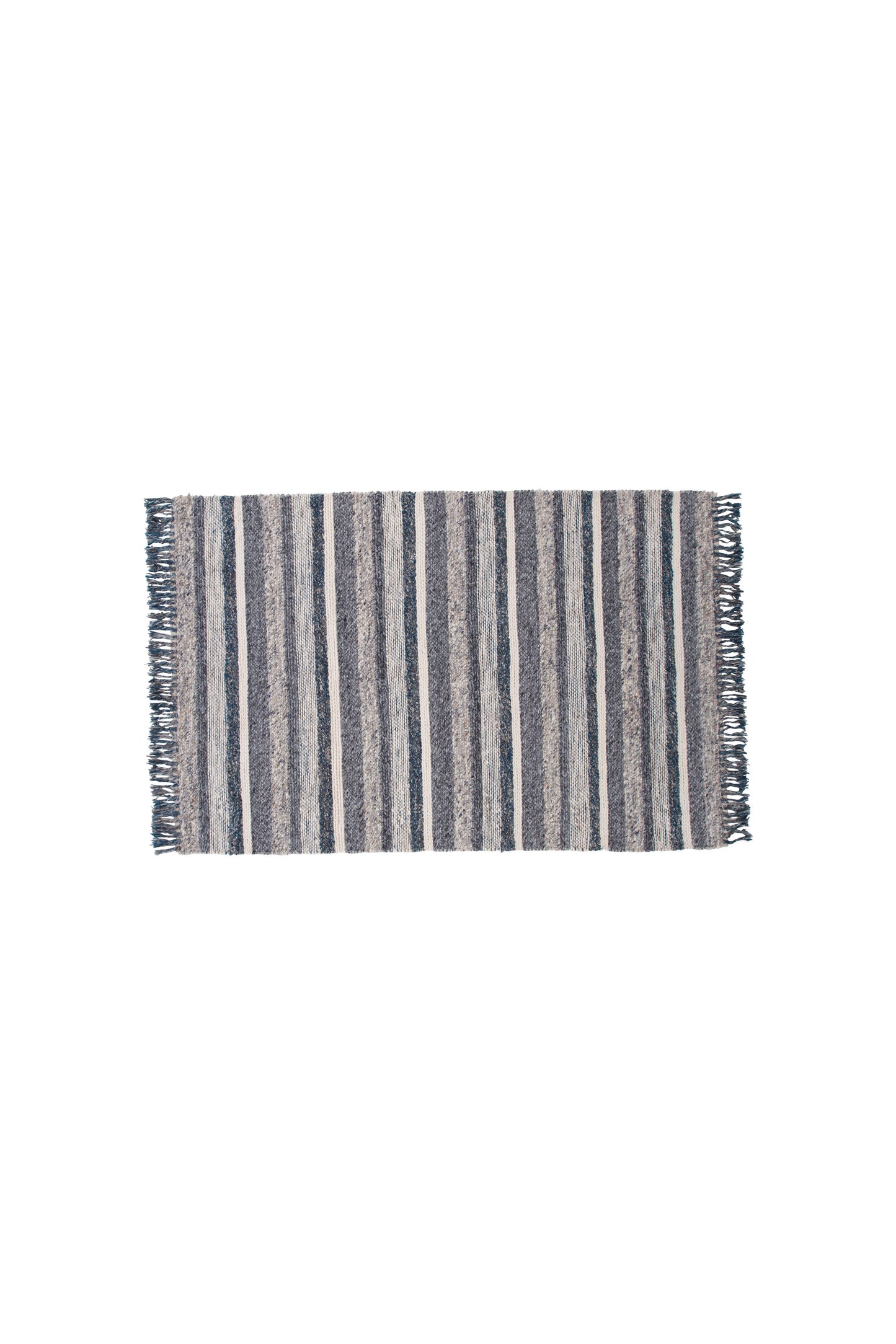 Venture-Design | Agra Wollteppich - 170*240 - Marineblau / Grau