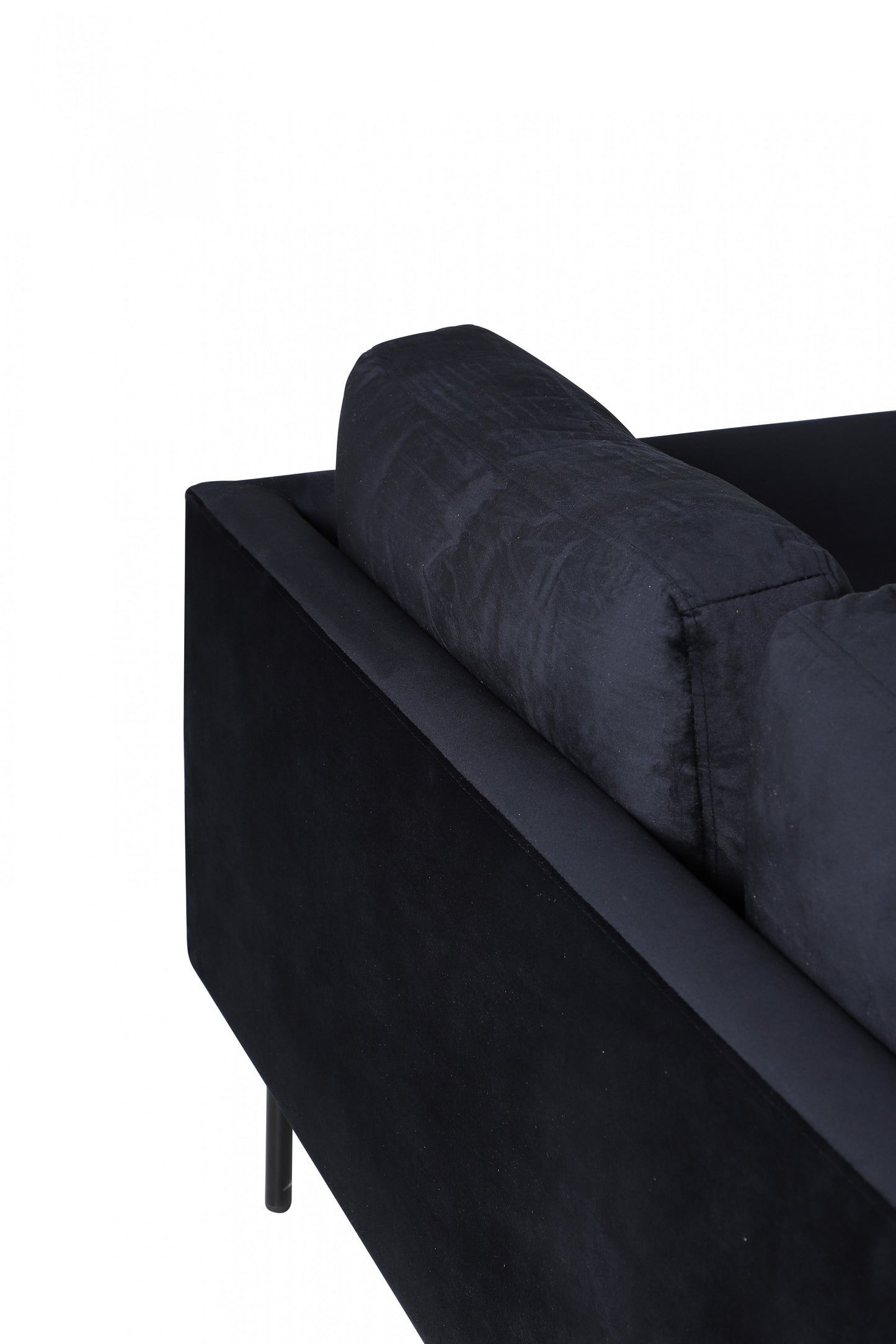 Venture-Design | Zoom U-Sofa - Schwarz / Schwarzer Velours