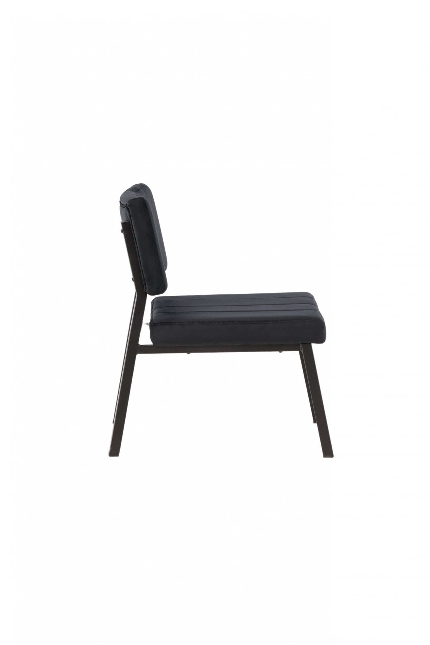 Venture-Design | Monett Lounge Chair - Schwarz / Schwarzer Velours