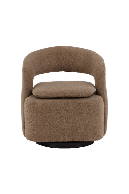 Venture-Design | Laurel Lounge Chair - Schwarz / Beige Boucle